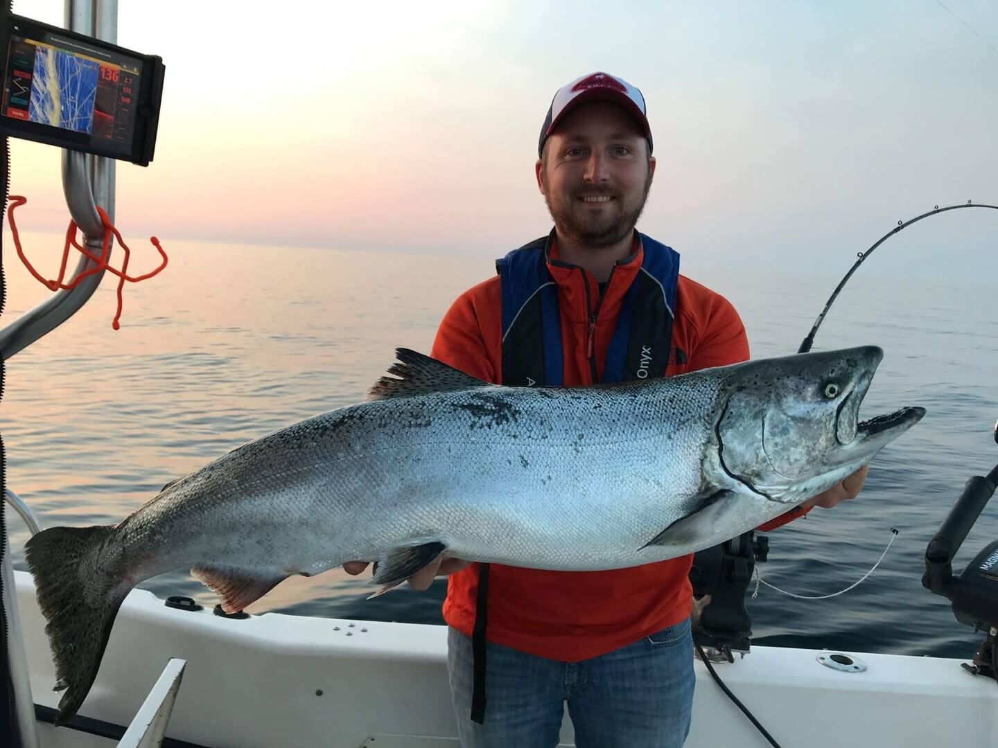 AJ Pirkl with a 20 pound king salmon